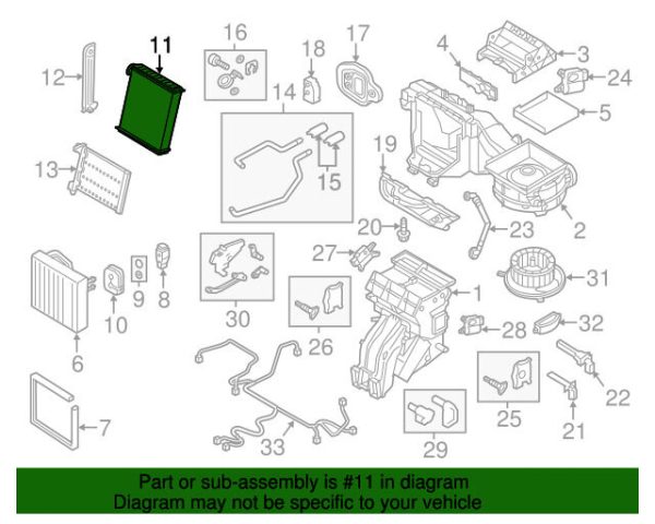 NEW GENUINE AUDI VOLKSWAGEN SKODA SEAT 2012 ONWARDS HEATER CORE 5Q0819031B - Image 2