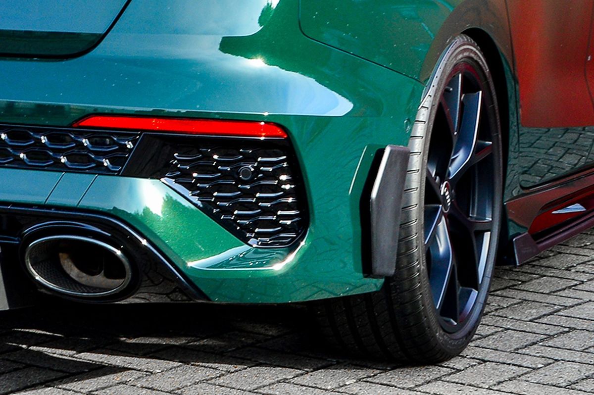 Black Gloss Performance Rear Bumper Side Flaps / Splitters For Audi RS3 8Y Sedan 2020+ - Image 2