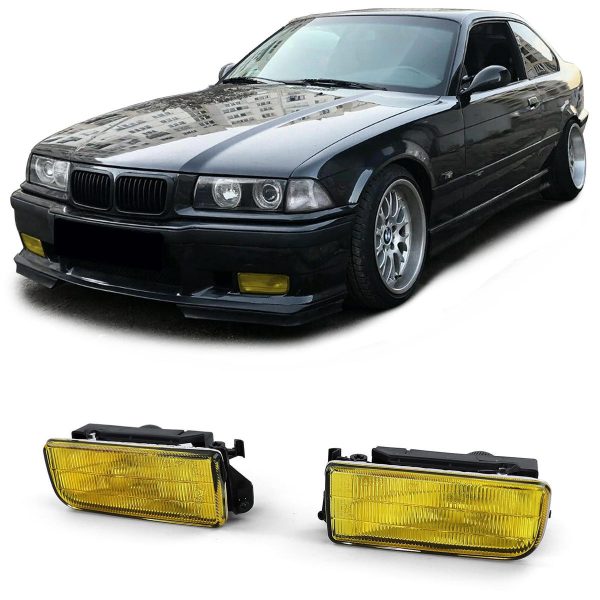 DEFECTED Yellow fog lights with Supporting frame for BMW E36 91-98 All Models - Image 7