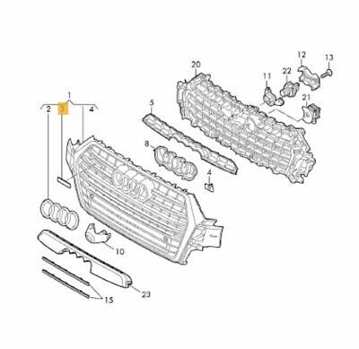 NEW GENUINE AUDI Q7 SQ7 FRONT BUMPER GRILL SQ7 LETTERING BADGE EMBLEM 4M0853748 - Image 2