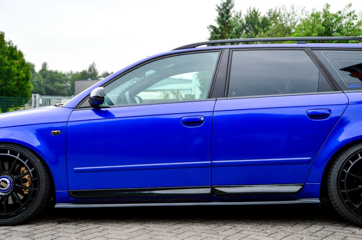 Black Gloss Performance Side skirts addons / Blades / diffusers / sill covers For Audi A4 + S4 B6+B7 00-09