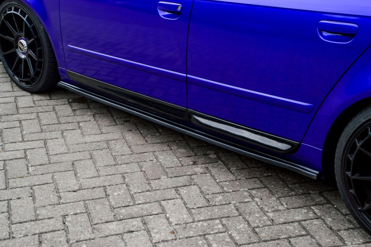 Black Gloss Performance Side skirts addons / Blades / diffusers / sill covers For Audi A4 + S4 B6+B7 00-09 - Image 3