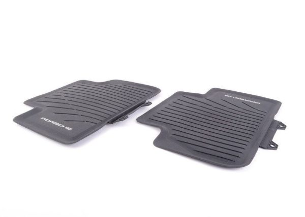 NEW GENUINE PORSCHE MACAN 14-18 FRONT AND REAR BLACK RUBBER FLOOR MATS LHD 95B044800431E0 - Image 5