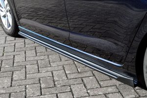 Performance Side skirts addons / Blades / diffusers / sill covers with Wing For VW Polo 6 2G 17-21
