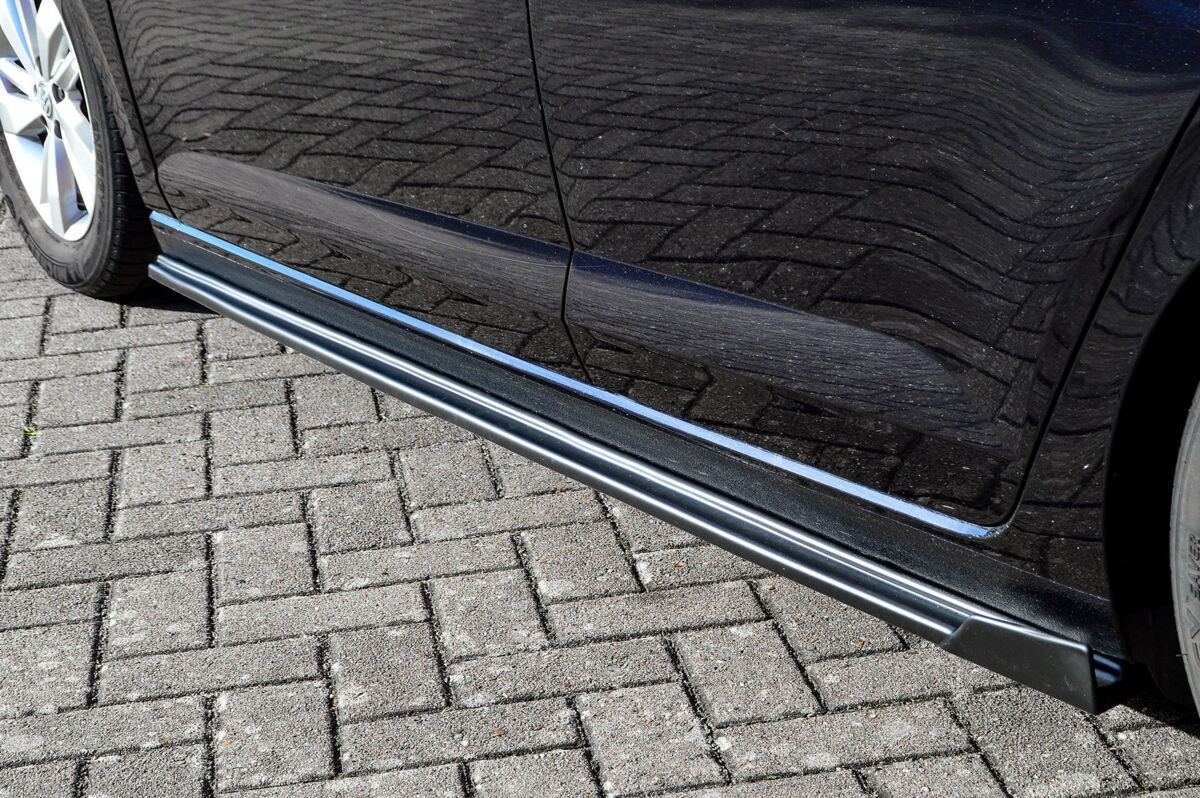 Performance Side skirts addons / Blades / diffusers / sill covers with Wing For VW Polo 6 2G 17-21