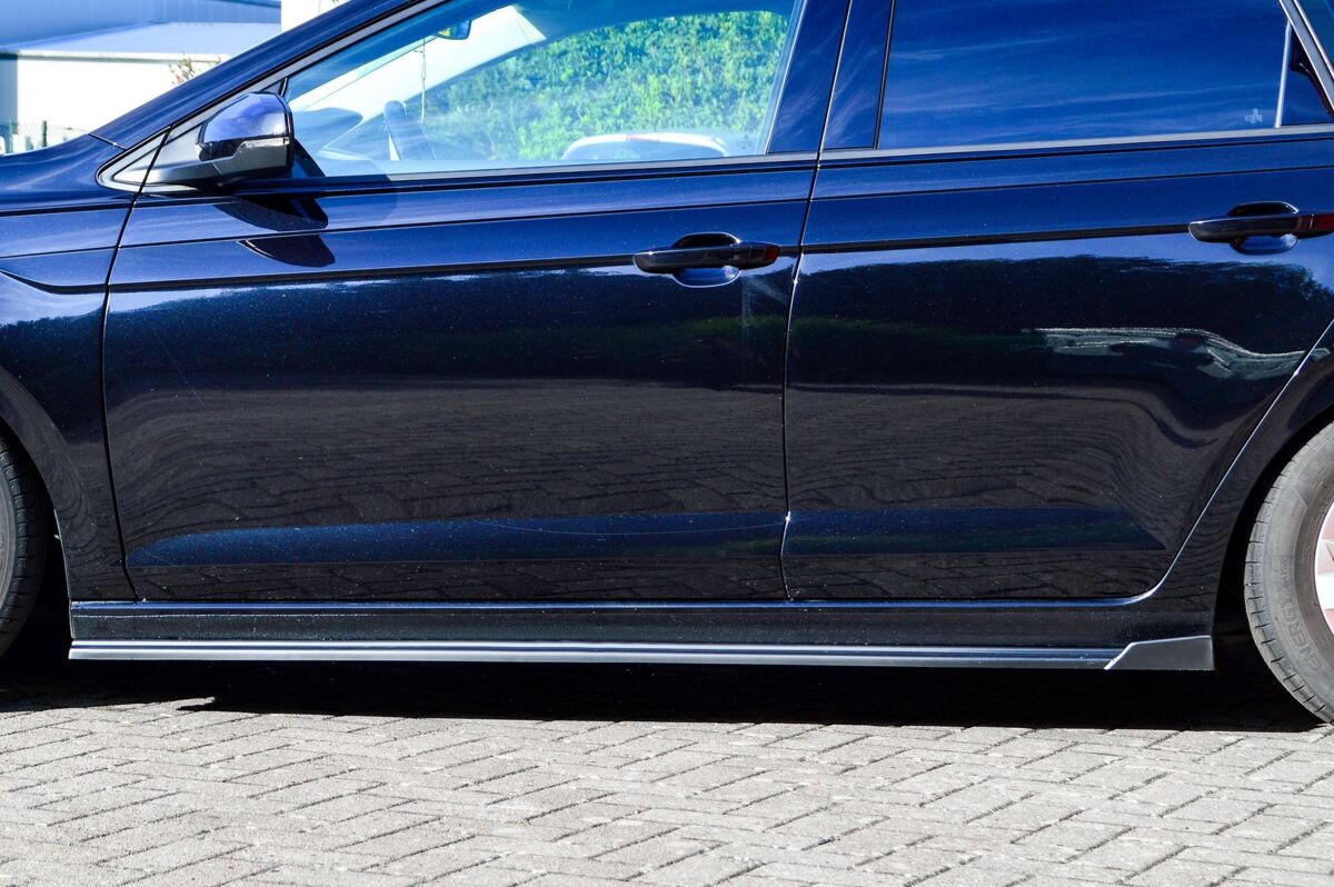 Performance Side skirts addons / Blades / diffusers / sill covers with Wing For VW Polo 6 2G 17-21 - Image 2