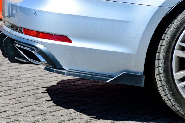 Black GLOSS Performance Rear Bumper Side Flaps / Splitters For  Audi A4 B9 Avant 18-19 - Image 2