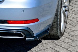 Black GLOSS Performance Rear Bumper Side Flaps / Splitters For  Audi A4 B9 Avant 18-19