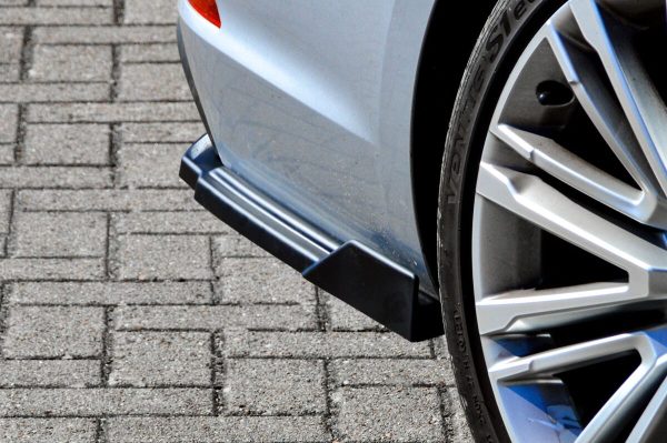 Black GLOSS Performance Rear Bumper Side Flaps / Splitters For  Audi A4 B9 Avant 18-19 - Image 3