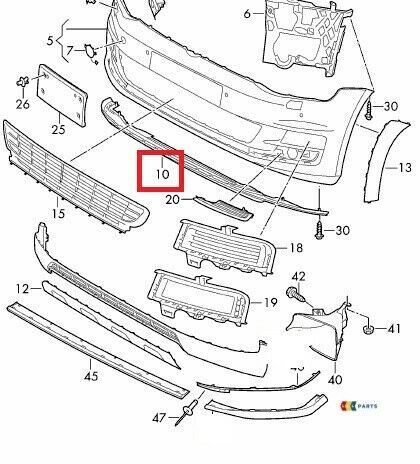 NEW GENUINE VW GOLF MK 7.5 FACELIFT FRONT BUMPER LOWER COVER SPOILER BLACK 5G0805915J9B9 - Image 2