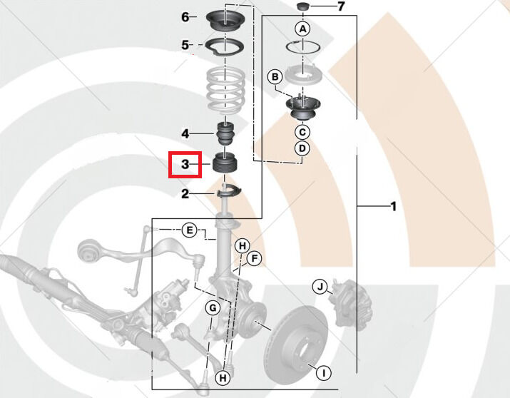 BMW NEW GENUINE X1 E84 FRONT SHOCK ABSORBER RUBBER BOOT 31306798248 - Image 2