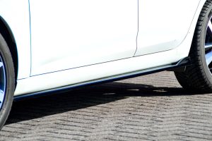 Performance Side skirts addons / Blades / diffusers / sill covers with Wing For Nissan Micra 5 K14 2017-2022