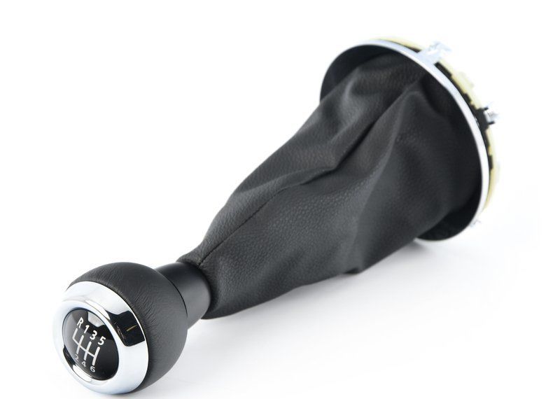 NEW GENUINE MINI R55 R57 R59 MANUAL SHIFTER KNOB WITH BLACK LEATHER BOOT 25112753784