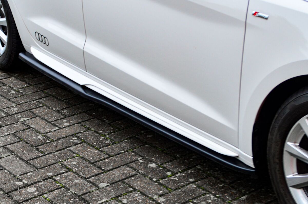 Black Gloss Performance Side skirts addons / Blades / diffusers / sill covers For Audi A1 GB 18-22 - Image 3