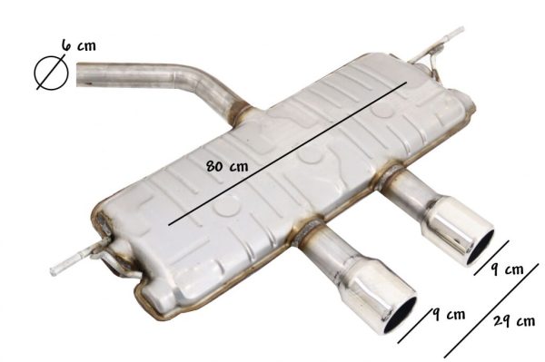 Complete Exhaust System suitable for VW Golf 7 VII Mk7 (2013-2019) R400 R-Design Quad - Image 8