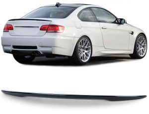 Performance Black Gloss Rear Trunk Lid Spoiler Lip For BMW E92 Coupe