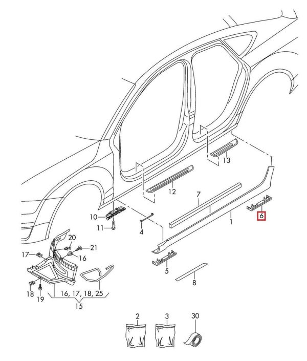 NEW GENUINE AUDI A6 S6 C7 REAR END CAP FOR JACK SOCKET RIGHT O/S 4G0853870AGRU - Image 2