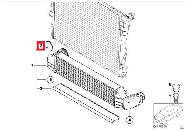GENUINE BMW E87 E90 E83 DIESEL INTERCOOLER PIPE CONNECTOR SPRING CLIP 17517787821 - Image 2