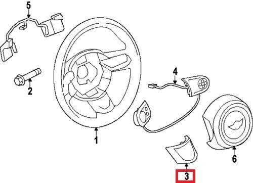 MINI NEW GENUINE R56 R55 R57 R58 MULTIFUNCTION STEERING WHEEL PAD BLACK 32306863536 - Image 2