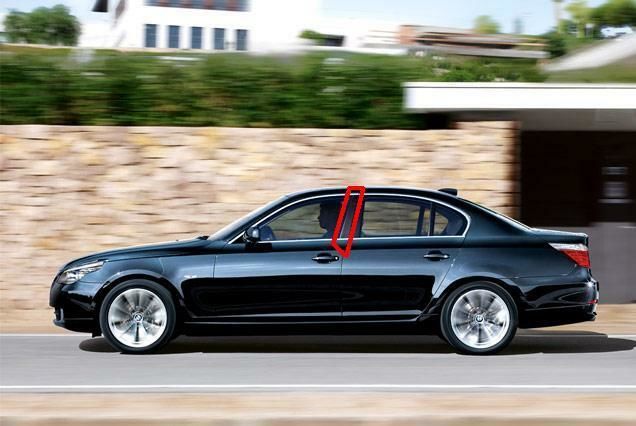 BMW NEW GENUINE E60 E61 03-10 FRONT N/S LEFT DOOR PILLAR MATTE PANEL 51337033803 - Image 2