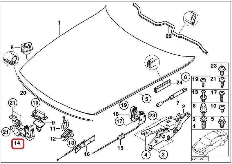 BMW NEW GENUINE Z4 SERIES E85 FRONT HOOD BONNET LOCK 51237016183 - Image 2