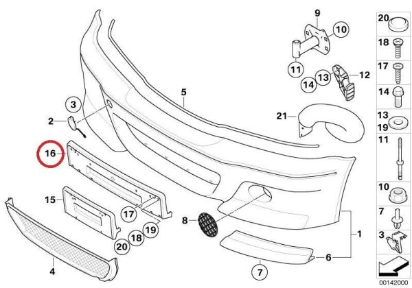 NEW GENUINE BMW 3 SERIES M3 E46 FRONT LICENCE PRIMED PLATE BASE 51112695259 - Image 2
