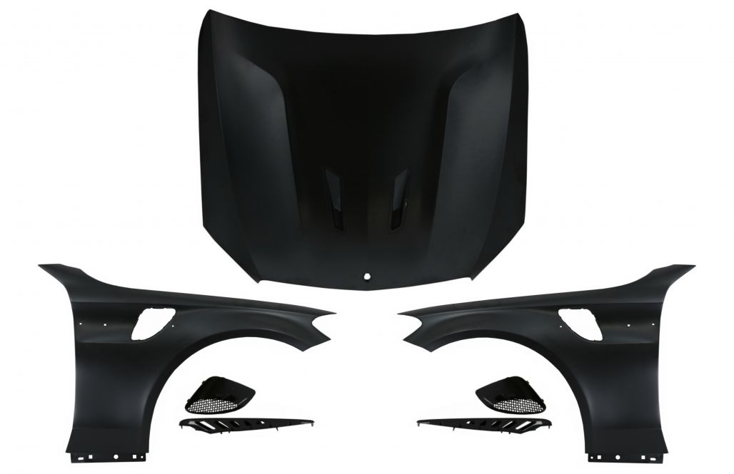 Front Hood Bonnet with Front Fenders Suitable for Mercedes C-Class W205 S205 C205 A205 (2014-2020) GT Design