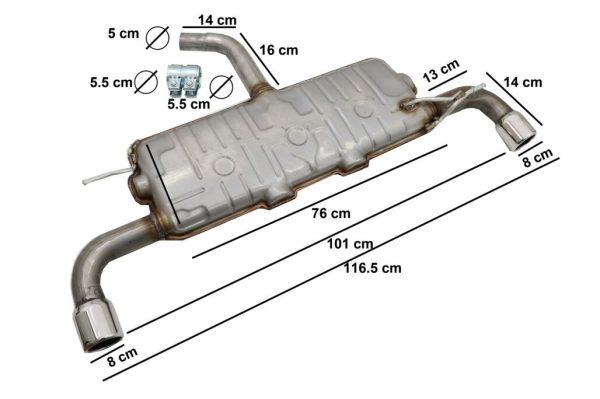 Complete Exhaust System suitable for VW Golf 5 (2003-2007) Golf 6 (2008-2013) GTI Design - Image 6