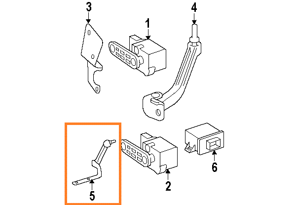 NEW GENUINE MERCEDES MB GL ML W164 HEADLIGHT LEVEL ADJUSTMENT ROD REAR RIGHT O/S A1643202832 - Image 2