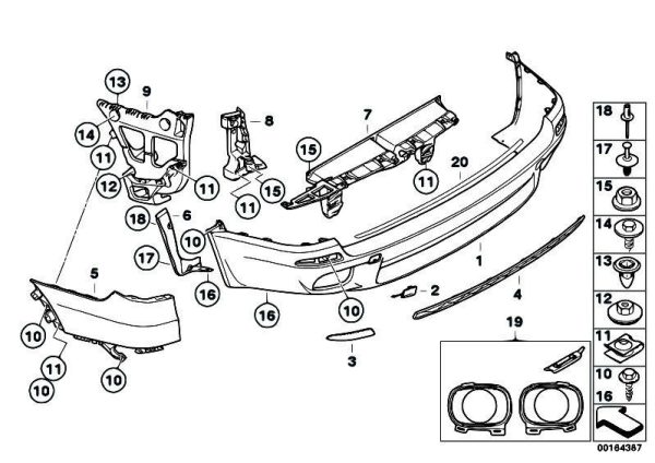 NEW GENUINE BMW X5 E70 10-13 REAR M SPORT BUMPER LOWER CENTER GRILLE TRIM 51128047567 - Image 3