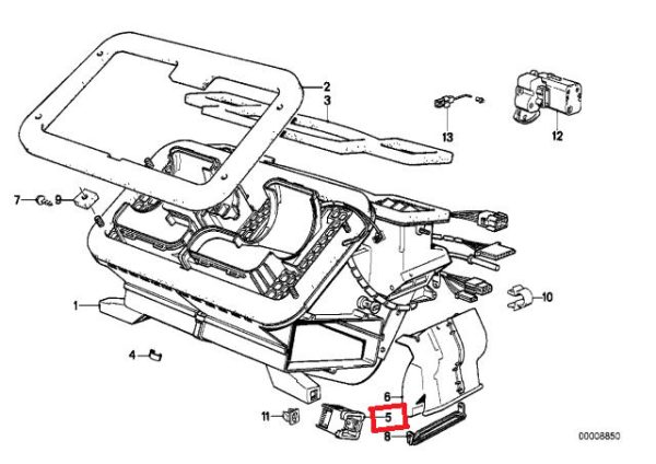 NEW GENUINE BMW E30 Z3 E36 BLOWER MOTOR RESISTOR 64111375754 - Image 2