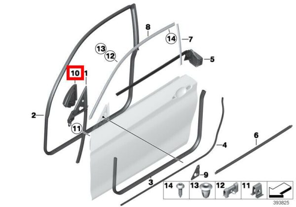 NEW GENUINE BMW F21 F22 F87 M2 SIDE MIRROR INTERIOR CORNER CAPS TRIM PAIR SET 51337269360+51337269359 - Image 2
