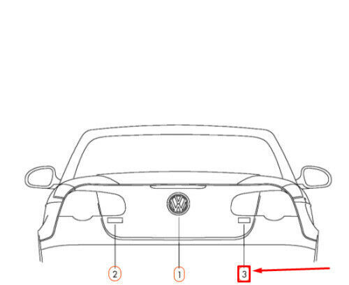 NEW GENUINE VOLKSWAGEN VW EOS REAR 2.0 TDI EMBLEM BADGE 5K0853675Q739 - Image 2