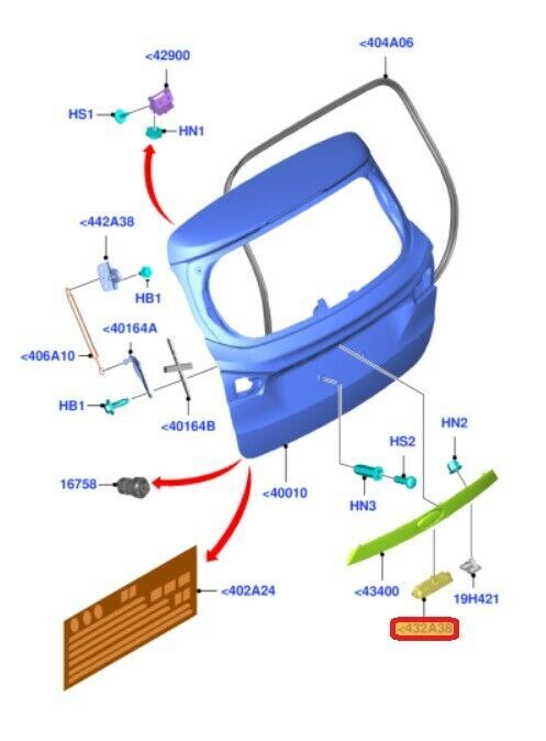 NEW GENUINE FORD B-MAX FOCUS TRANSIT TOURNEO REAR TAILGATE LOCK ACTUATOR 1886014 - Image 2