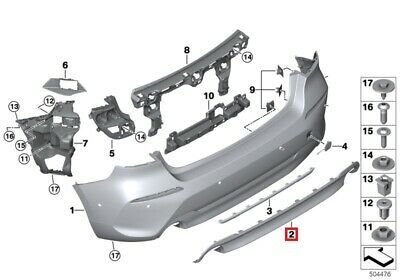 NEW GENUINE BMW 1 F40 SPORT 1.6 DIESEL 1.8 PETROL REAR BUMPER LOWER DIFFUSER 51127461394 - Image 2