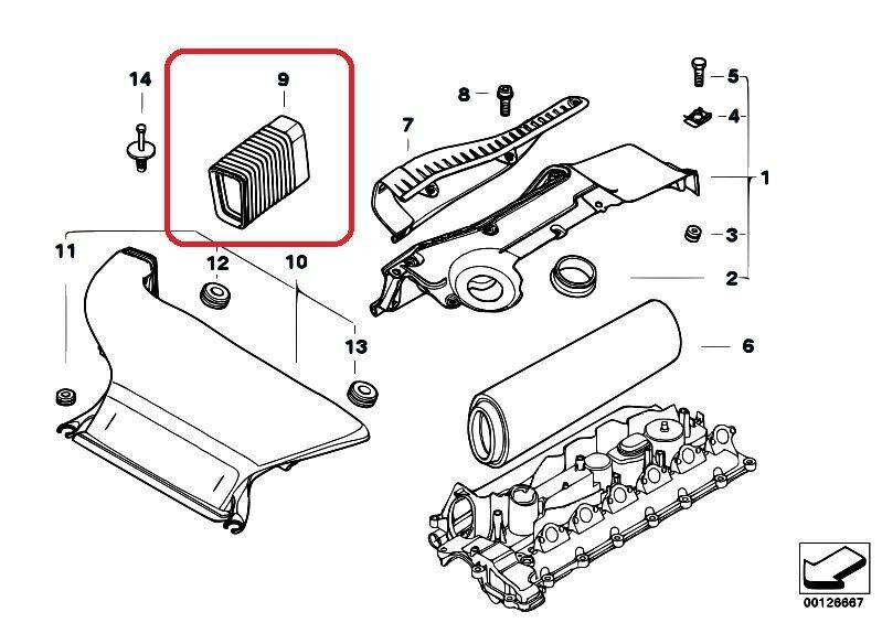 BMW NEW GENUINE 3 SERIES E46 SEDAN COUPE TOURING CONVERTIBLE 330 RUBBER BOOT 13717789789 - Image 2