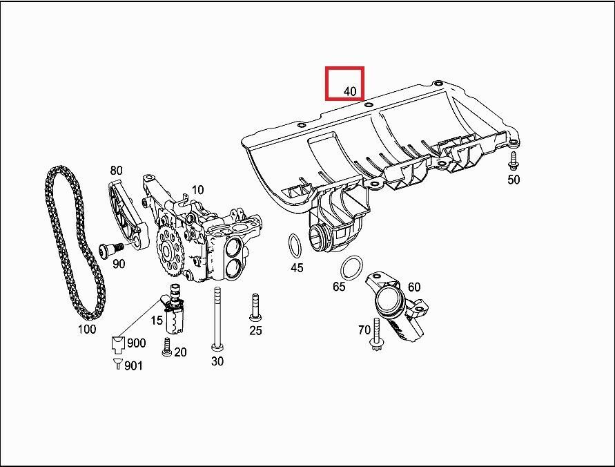 NEW GENUINE MERCEDES BENZ S CLASS W222 S63 AMG 4MATIC OIL PUMP SUCTION PIPE A2781800651 - Image 2