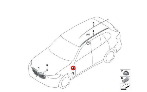 NEW GENUINE BMW X5 SERIES G05 AIR DUCT SIDE VENT TRIM LEFT N/S 51137418177 - Image 5