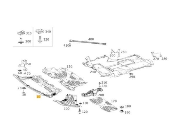 NEW GENUINE MERCEDES BENZ E CLASS W213 FRONT CENTER ENGINE UNDERTRAY COVER A2135200200 - Image 2