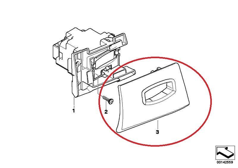 BMW NEW OEM E90 E91 E92 E93 IGNITION KEY SLOT COVER TRIM CREAM BEIGE RHD 66126957054 - Image 3