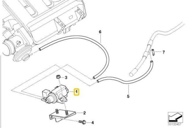 NEW GENUINE BMW 1 3 5 6 7 X3 X5 X6 SERIES PRESSURE CONVERTER AGR VALVE 11747796634 - Image 2