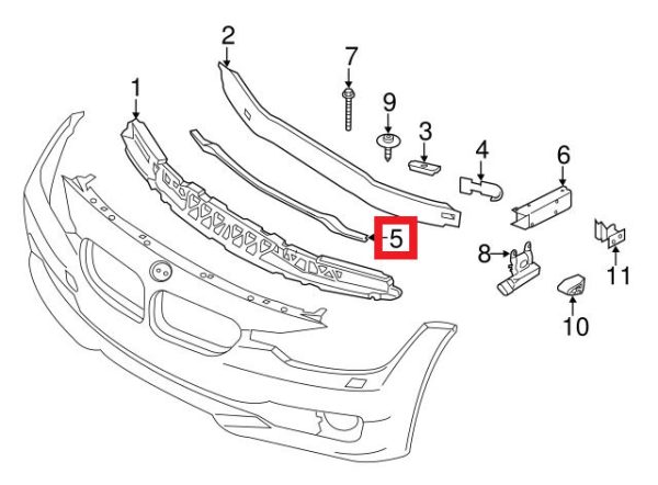 NEW GENUINE BMW F87 M2 F80 M3 F82 M4 FRONT BUMPER LOWER CARRIER 51118054310 - Image 2