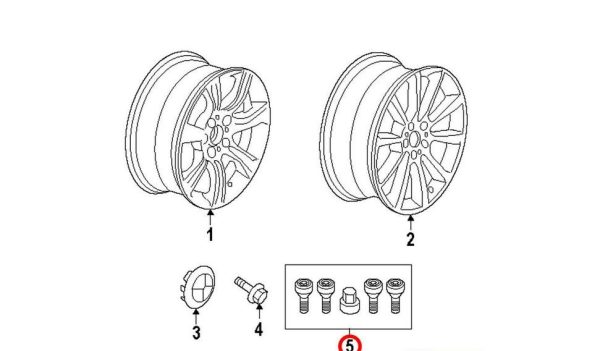 NEW GENUINE BMW X3 X5 X6 SERIES WHEEL SECURITY LOCKING BOLTS SET 36132453961 - Image 6