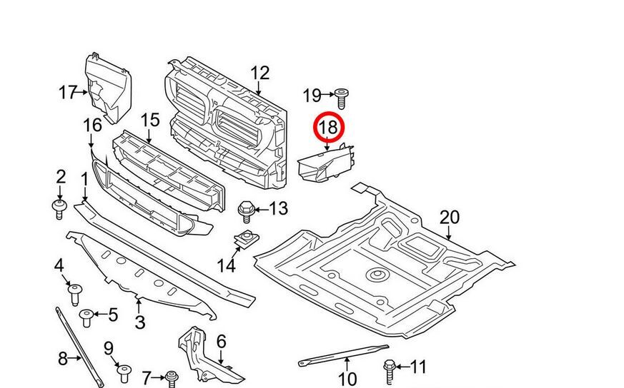 NEW GENUINE BMW 5 SERIES F07 LCI FRONT BRAKE VENT AIR DUCT LEFT N/S 51747331791 - Image 3