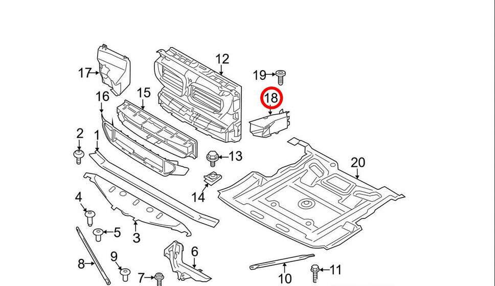 NEW GENUINE BMW 5 SERIES F07 LCI FRONT BRAKE VENT AIR DUCTS PAIR SET N/S + O/S 51747331791 + 51747331792 - Image 3