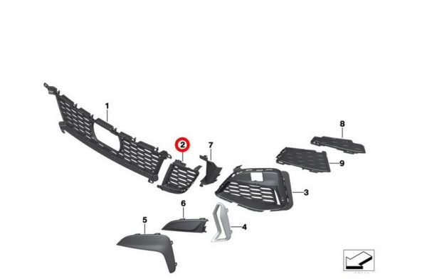 NEW GENUINE BMW 3 SERIES G20 FRONT M BUMPER LOWER GRILL LEFT N/S 51118075601 - Image 3