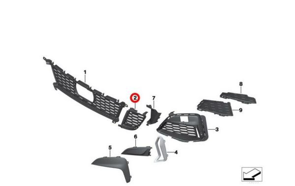 NEW GENUINE BMW 3 SERIES G20 FRONT M BUMPER LOWER GRILLS PAIR SET N/S + O/S 51118075601 + 51118075602 - Image 3