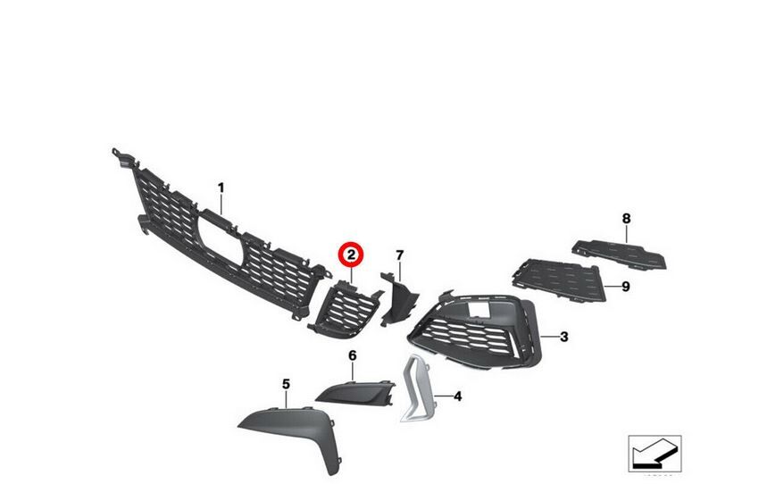 NEW GENUINE BMW 3 SERIES G20 FRONT M BUMPER LOWER GRILLS PAIR SET N/S + O/S 51118075601 + 51118075602 - Image 3