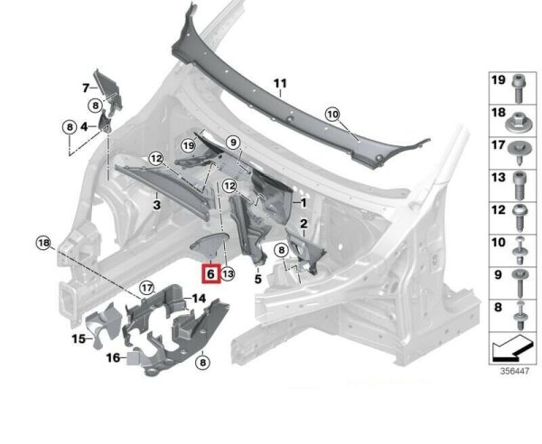 NEW GENUINE BMW X5 F15 M F85 X6 F16 M F86 ENGINE BAY COVER LEFT SIDE N/S 51757325411 - Image 4