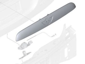 NEW GENUINE MINI F55 F56 F57 CHROME REAR TRUNK HANDLE WITHOUT CAMERA HOLE 51137489753